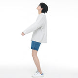ウーヴンTシャツクールグレー