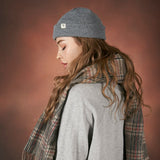 Monogram label beanie