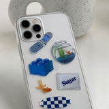 ブルーオブジェクトフォンケース / Blue Object Phone Case