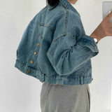 フロントアンドバックボタンデニムジャケット / Front And Back Button Denim Jacket