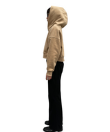 プリントクロップドフーディ / Print Cropped Hoodie-BEIGE