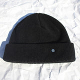 denim patchwork watch cap (black)