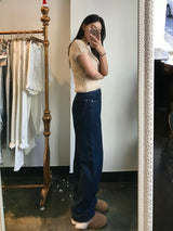 ワイドフィットデニムパンツ/WIDE FIT DARK BLUE DENIM PANTS [17789]
