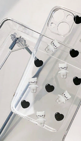 ハートライスボールキャットケース/. Heart rice ball cat case