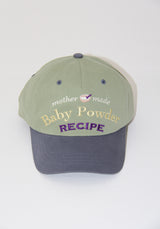 Baby Powder Recipe Cap-vintage green/navy