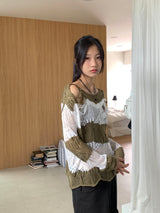 Bild Vintage Damage Stripe Long-Sleeved Knitwear