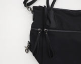 ナッツビッグジッパーポケットブラックショルダーバッグ / Nuts big zip pocket black shoulder bag
