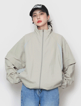 トライカラーリングナイロンジップアップ / Try Coloring Nylon Zip-Up