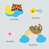 RAINBOW TIGER 4PCS STICKERS (6538525802614)