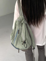 カマン配色ジッパースポーティバックパック/Kaman Contrast Zipper Sporty Backpack