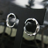 クレセントホーンS1シルバースタッズイヤリング / Crescent horn-S1 silver stud earring (4595526467702)