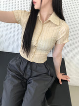 Bumpy half shirt 