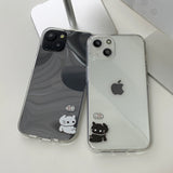 Black - Charge Somecat Couple Phone Case