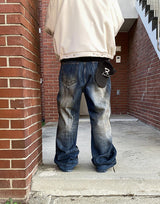 No.0441 GVN UQ washing wide denim PT