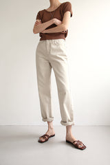 トゥギャザージーンズ / TOGETHER JEANS / BEIGE STRAIGHT PANTS