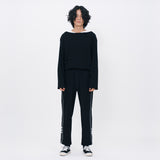 Half-moon Long sleeve T-shirt [Black] (6592006553718)