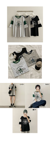 スターカラード半袖Tシャツ
