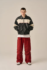 COLOR TONING LEATHER JACKET