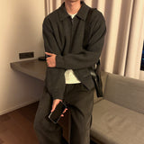 チップハチカラージップアップニットウェア / Chip Hachi Collar Zip-Up Knitwear (5 colors)