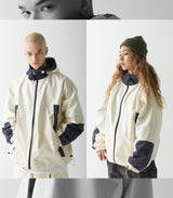 ウィンドブレーカーフーデッドリバーシブルジャケット/BSR2223FWJK036 TWAN WINDBREAKER HOODED REVERSIBLE JACKET CREAM/BLACK