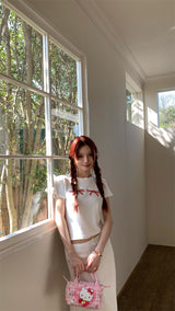 トラベルボウショートスリーブtシャツ