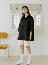 ユニセックスフォールディングシャツ / unisex folding shirts black