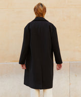 ウールブレンドオーバーサイズロングコート/RCH wool blended oversized long coat black