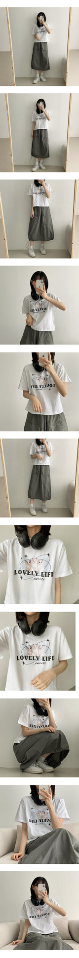 ラブキャットショートスリーブTシャツ / Love Cat Short-Sleeved T-Shirt