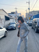 Zipper denim jacket 