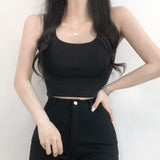 [Basic Item] Span Crop Sleeveless shirt