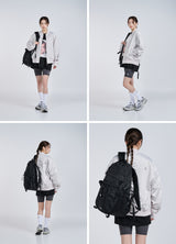 [24SS] パッカリングサテン MA-1 ジャケット IVORY