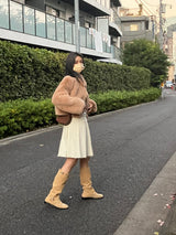 [MADE] Pudding Fur Jacket (Peach Beige)