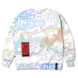 ペインティングオーバーサイズドヘビースウェットクルーネック / 22 PAINTING OVERSIZED HEAVY SWEAT CREWNECK MULT