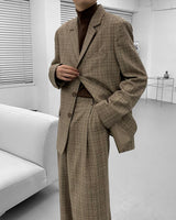 ミダスチェックブレザー / Midas Check Blazer (2 colors)