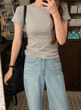 バックスリーブショートスリーブTシャツ (3color)