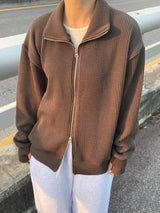 ユニセックスハーフタートルネックジップアップ
