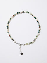 MP016 FRESHWATER PEARL WITH NATURAL STONE NECKLACE