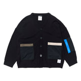 ZIPPER OVERSIZED CARDIGAN BLACK
