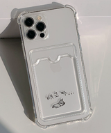 I'm hungry Cat card storage phone case