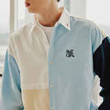 カラーミックスコットンシャツ/COLOR MIXED COTTON SHIRT_WHITE