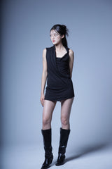 04.DRAPE DRESS TOP BLACK