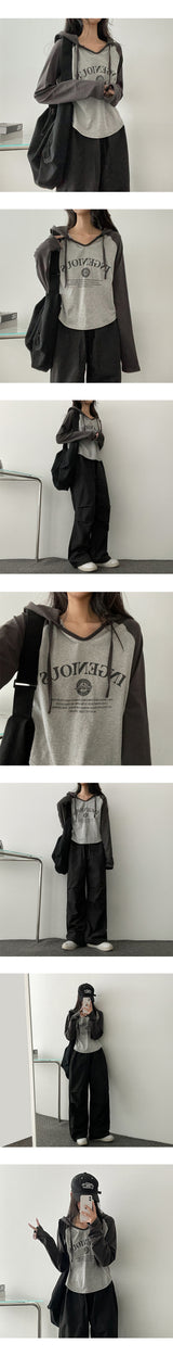 Pro V カラードフーディー長袖Tシャツ
