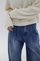 ソフトショルダースプリットニット/Soft shoulder split knit (2color)