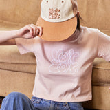 Graffiti Crop T-Shirts Pink
