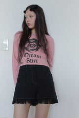 ローズプリント長袖Tシャツ / Rose Print t (3 colors)