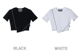 アンバランスクロップTシャツ/TOP(9190) VV Unbalance Crop Tee