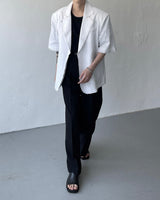 90's リネンデッキステッチオーバーサイズジャケット / 90's Linen Decki Stitch Oversized Jacket (2 colors)