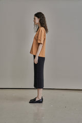 ウールHスカート/WOOL H SKIRT_CHARCOAL