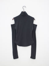ショルダースプリットウォーマーポーラーTシャツ/Shoulder split warmer polar T-shirt (4color)