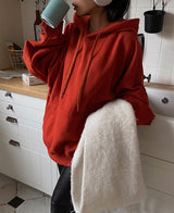 (×)(UNISEX) ラムス起毛フード
